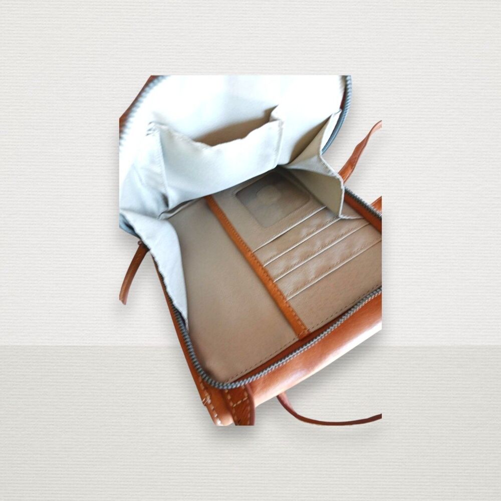 American Leather Co. Kansas Café Latte Crossbody Bag - Picture 6 of 6